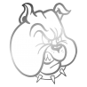 Sticker Tête de Bulldog