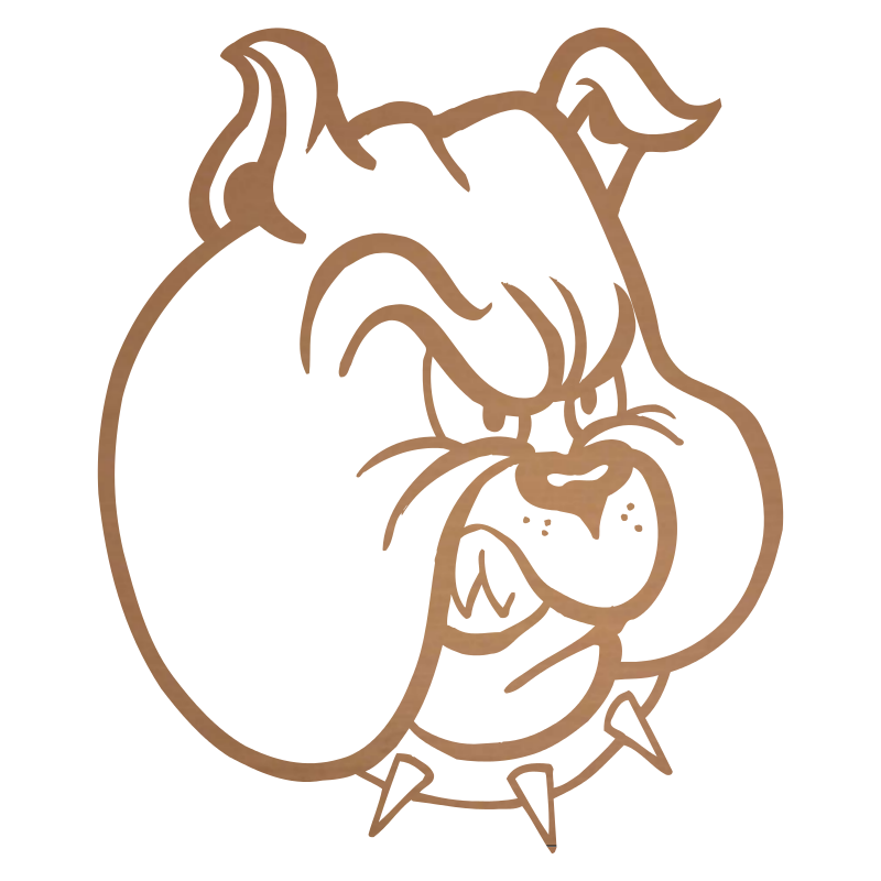 Sticker Tête de Bulldog