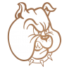 Sticker Tête de Bulldog