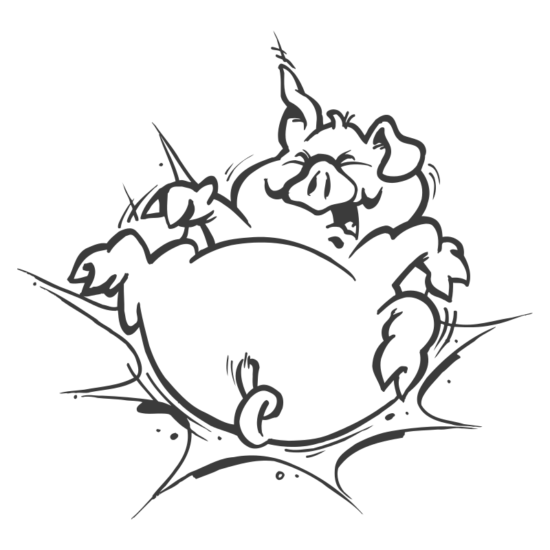 Sticker Cochon Cartoon