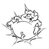 Sticker Cochon Cartoon