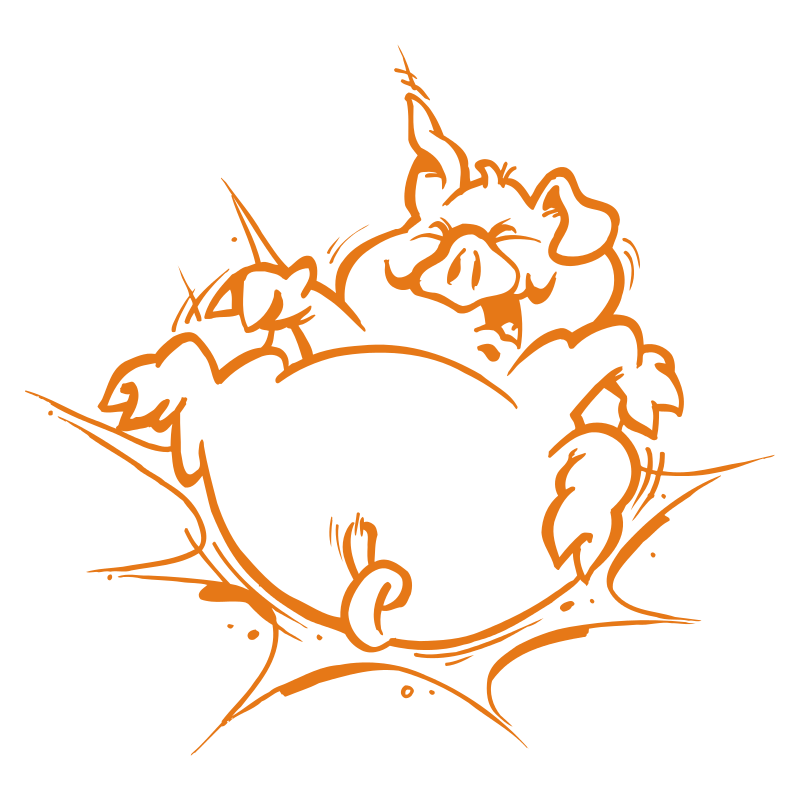 Sticker Cochon Cartoon