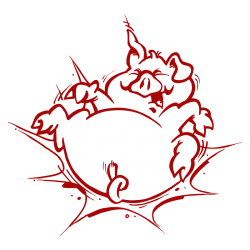 Sticker Cochon Cartoon
