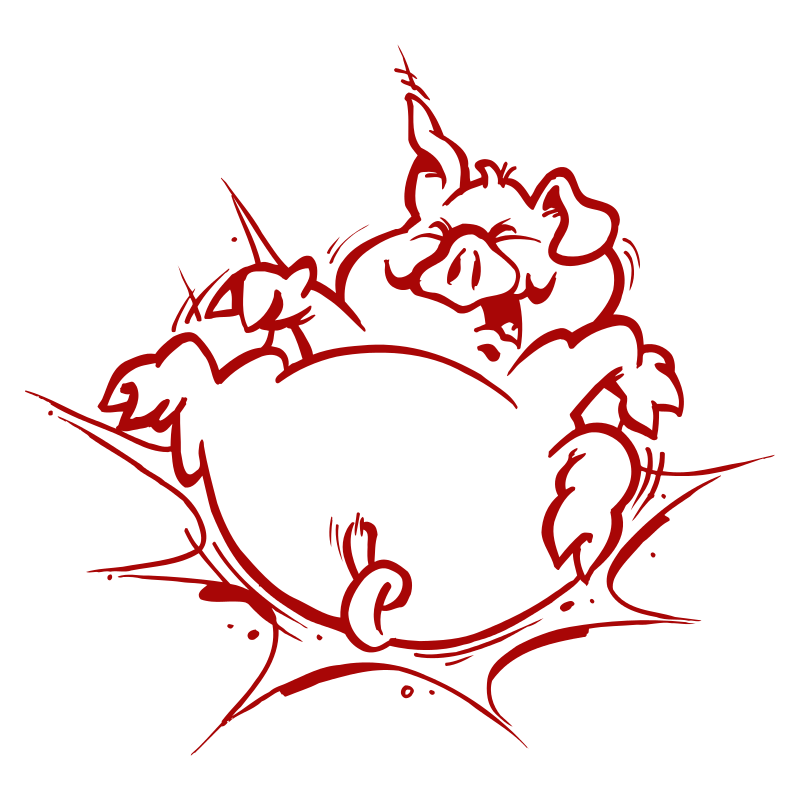 Sticker Cochon Cartoon