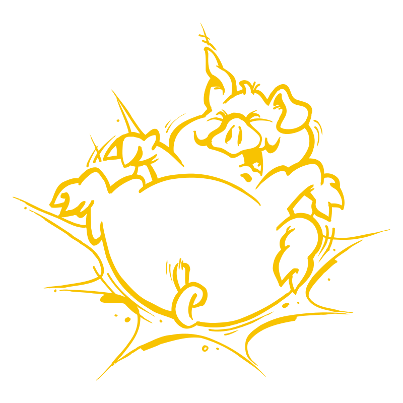 Sticker Cochon Cartoon