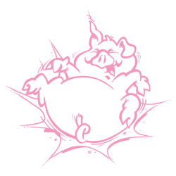 Sticker Cochon Cartoon