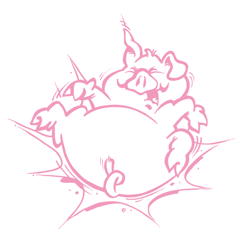Sticker Cochon Cartoon
