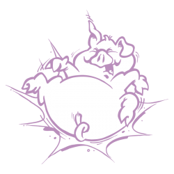 Sticker Cochon Cartoon