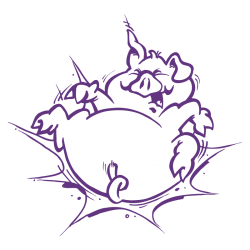 Sticker Cochon Cartoon