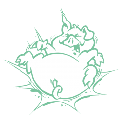 Sticker Cochon Cartoon