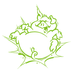 Sticker Cochon Cartoon