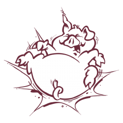 Sticker Cochon Cartoon