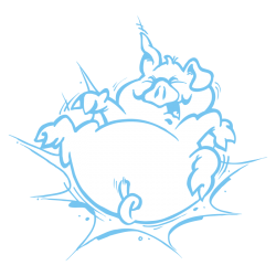 Sticker Cochon Cartoon
