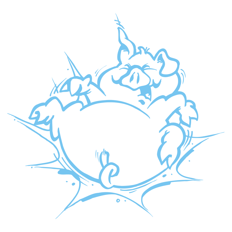 Sticker Cochon Cartoon