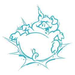 Sticker Cochon Cartoon