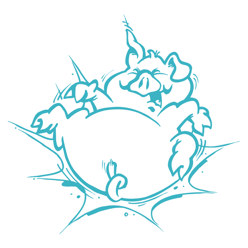 Sticker Cochon Cartoon
