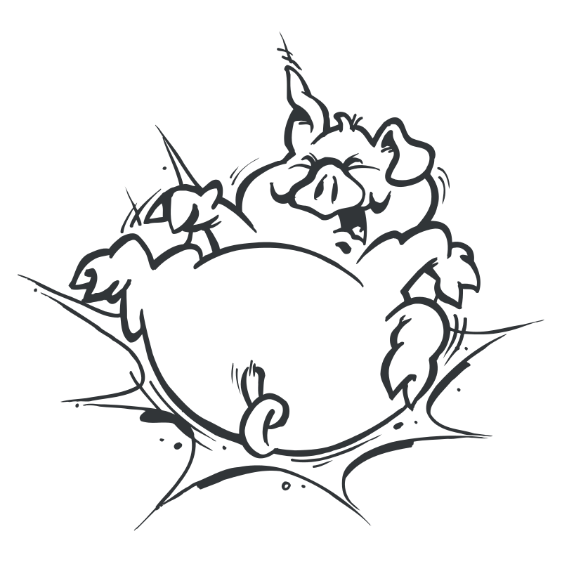 Sticker Cochon Cartoon