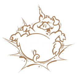 Sticker Cochon Cartoon
