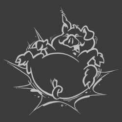 Sticker Cochon Cartoon