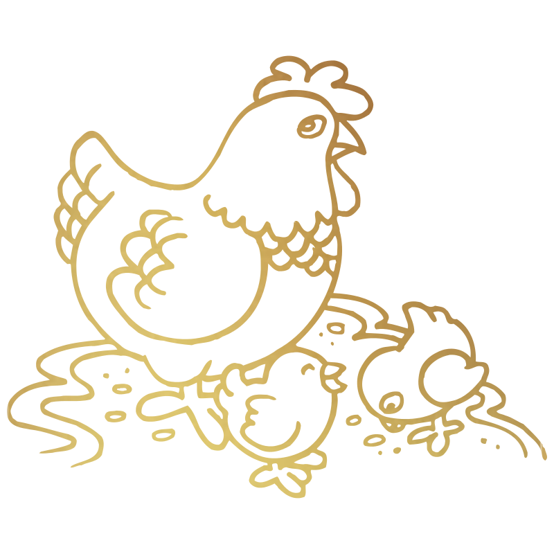 Sticker Poule et ses Poussins