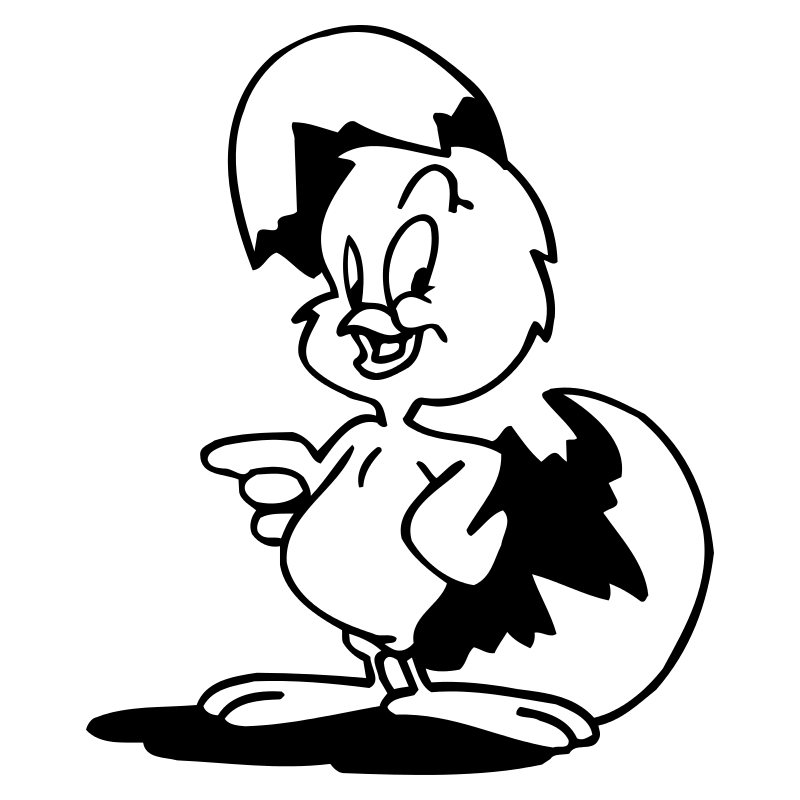 Sticker Poussin