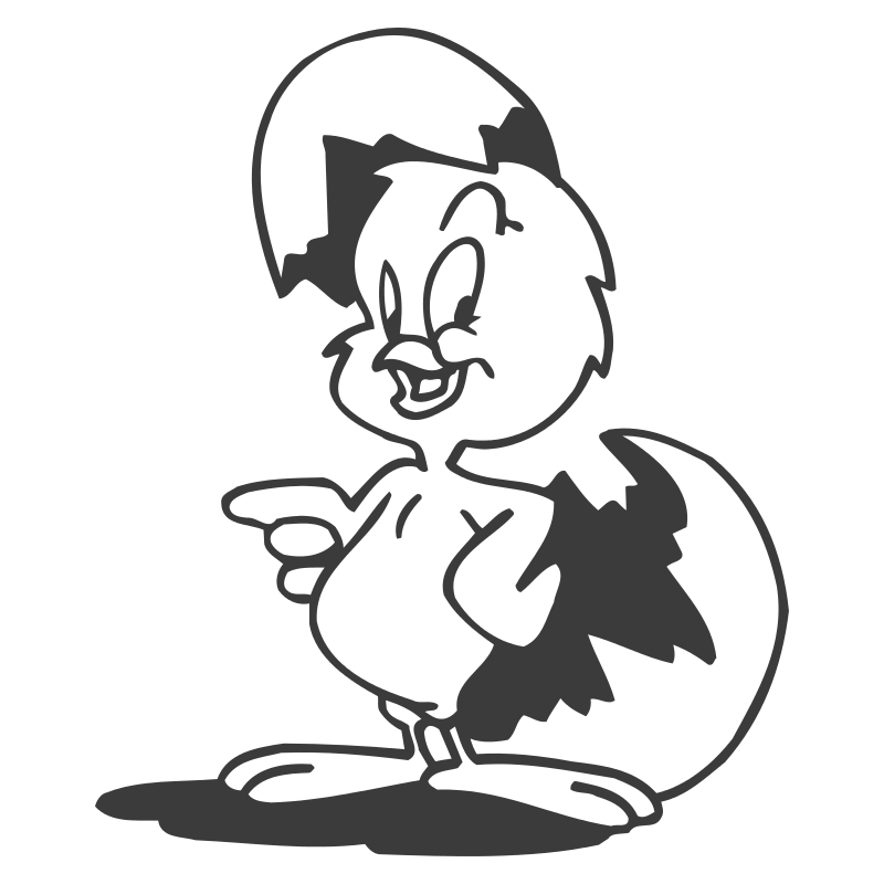 Sticker Poussin