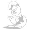 Sticker Poussin