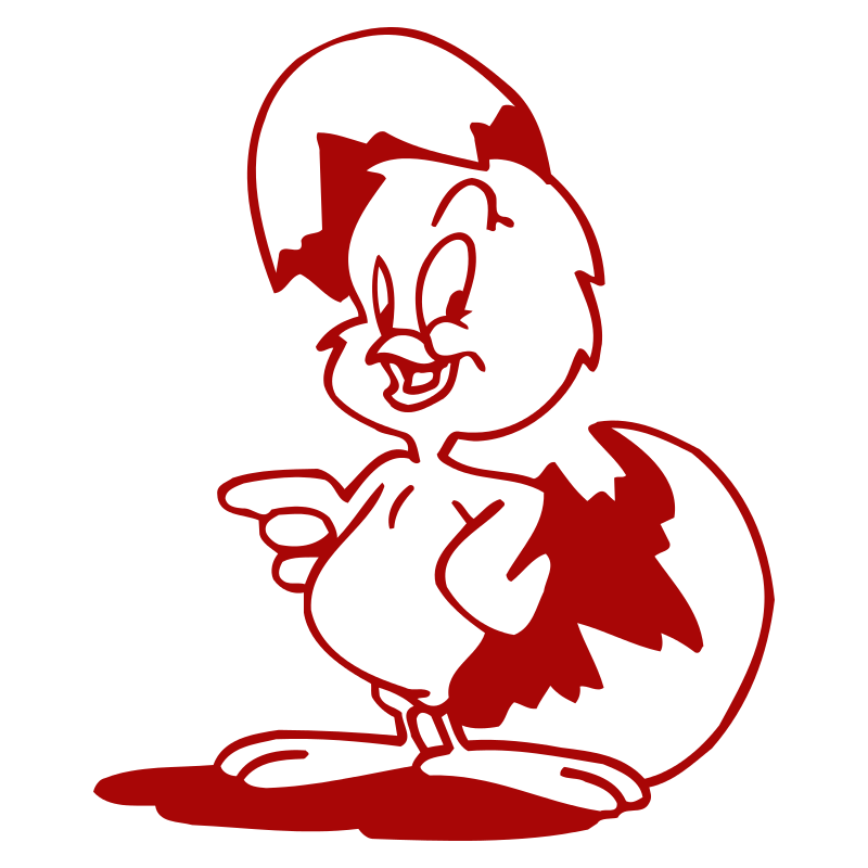 Sticker Poussin