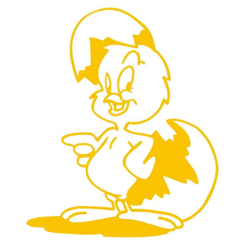 Sticker Poussin