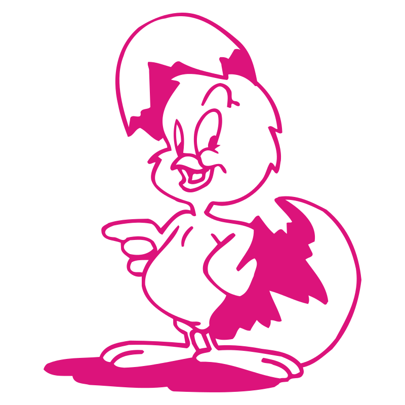 Sticker Poussin