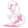 Sticker Poussin