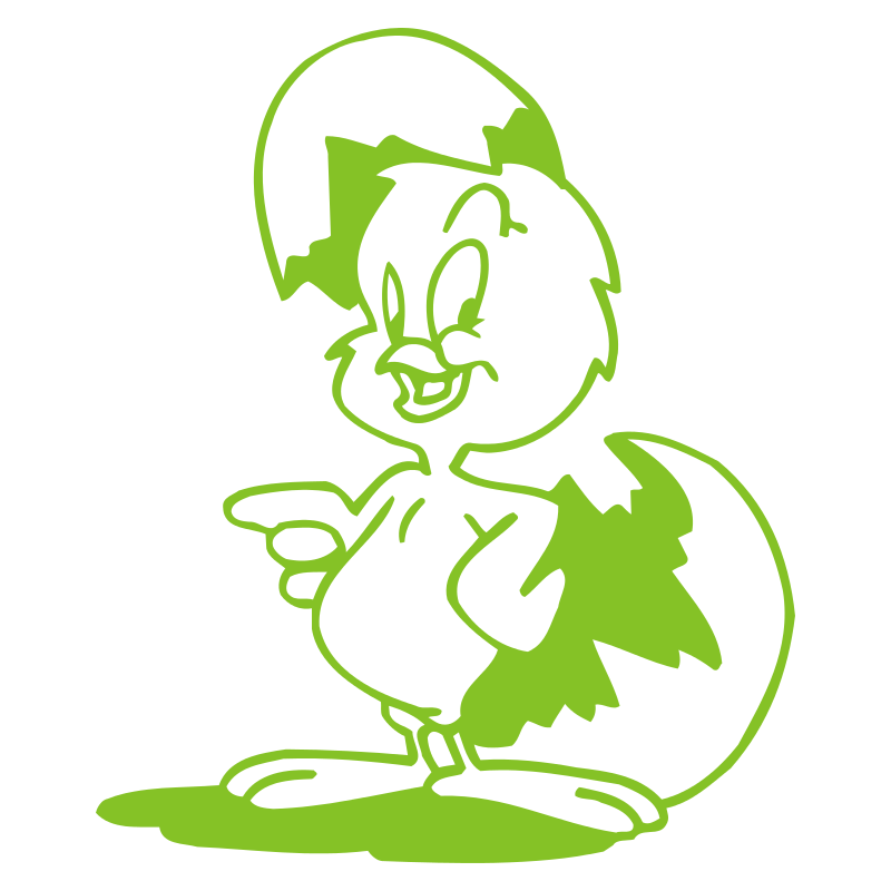 Sticker Poussin