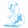 Sticker Poussin