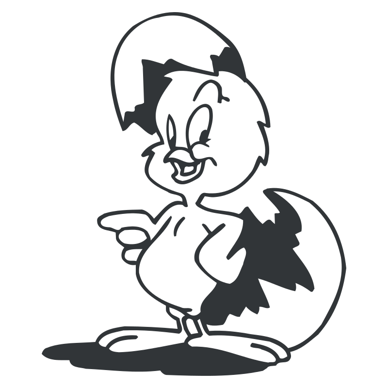 Sticker Poussin