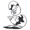 Sticker Poussin