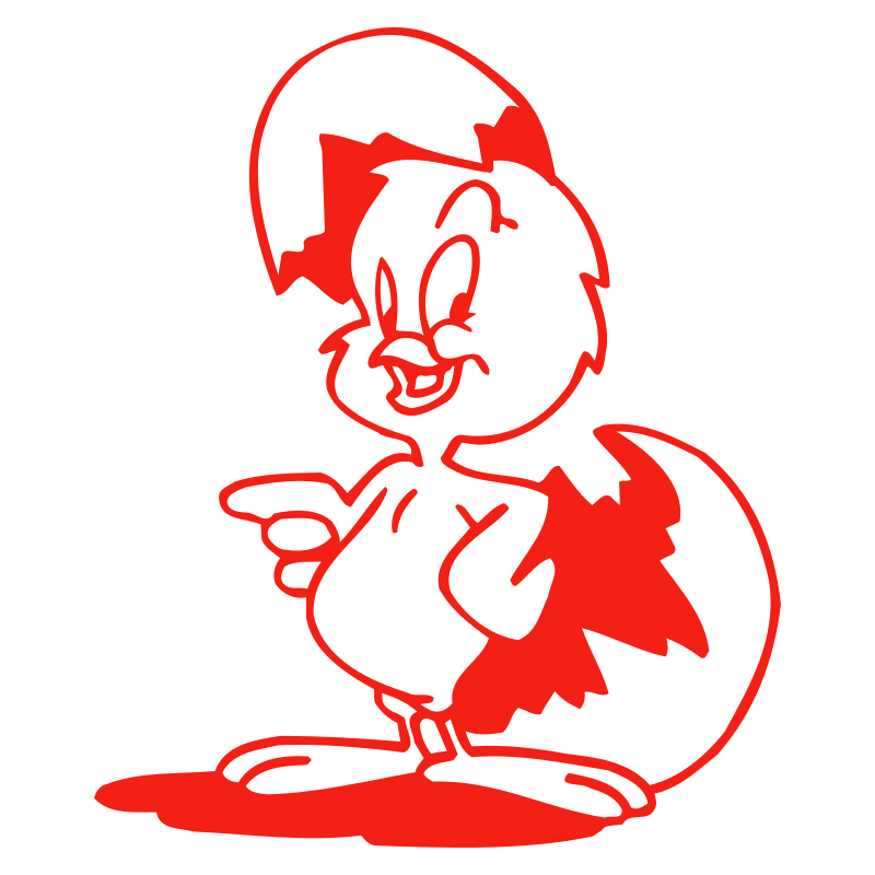Sticker Poussin