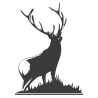 Sticker Silhouette de Cerf N°2