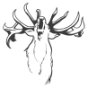 Sticker Cerf qui Brame N°2