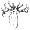 Sticker Cerf qui Brame N°2