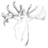 Sticker Cerf qui Brame N°2
