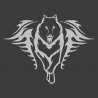 Sticker Loup Flammes
