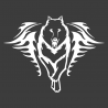 Sticker Loup Flammes