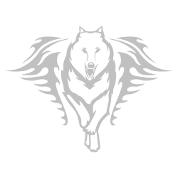 Sticker Loup Flammes