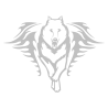 Sticker Loup Flammes