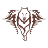 Sticker Loup Flammes
