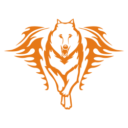 Sticker Loup Flammes