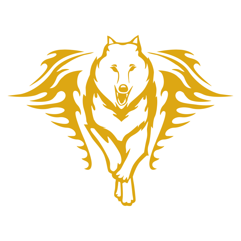 Sticker Loup Flammes