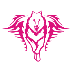 Sticker Loup Flammes