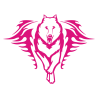 Sticker Loup Flammes