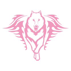 Sticker Loup Flammes